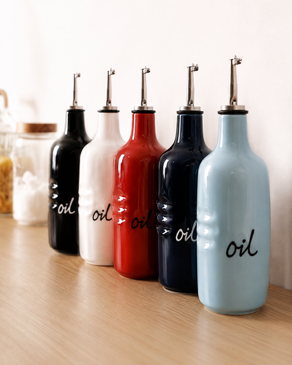 Ceramic Oil Dispenser Red