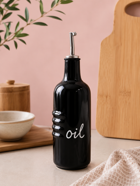 Ceramic Oil Dispenser Black