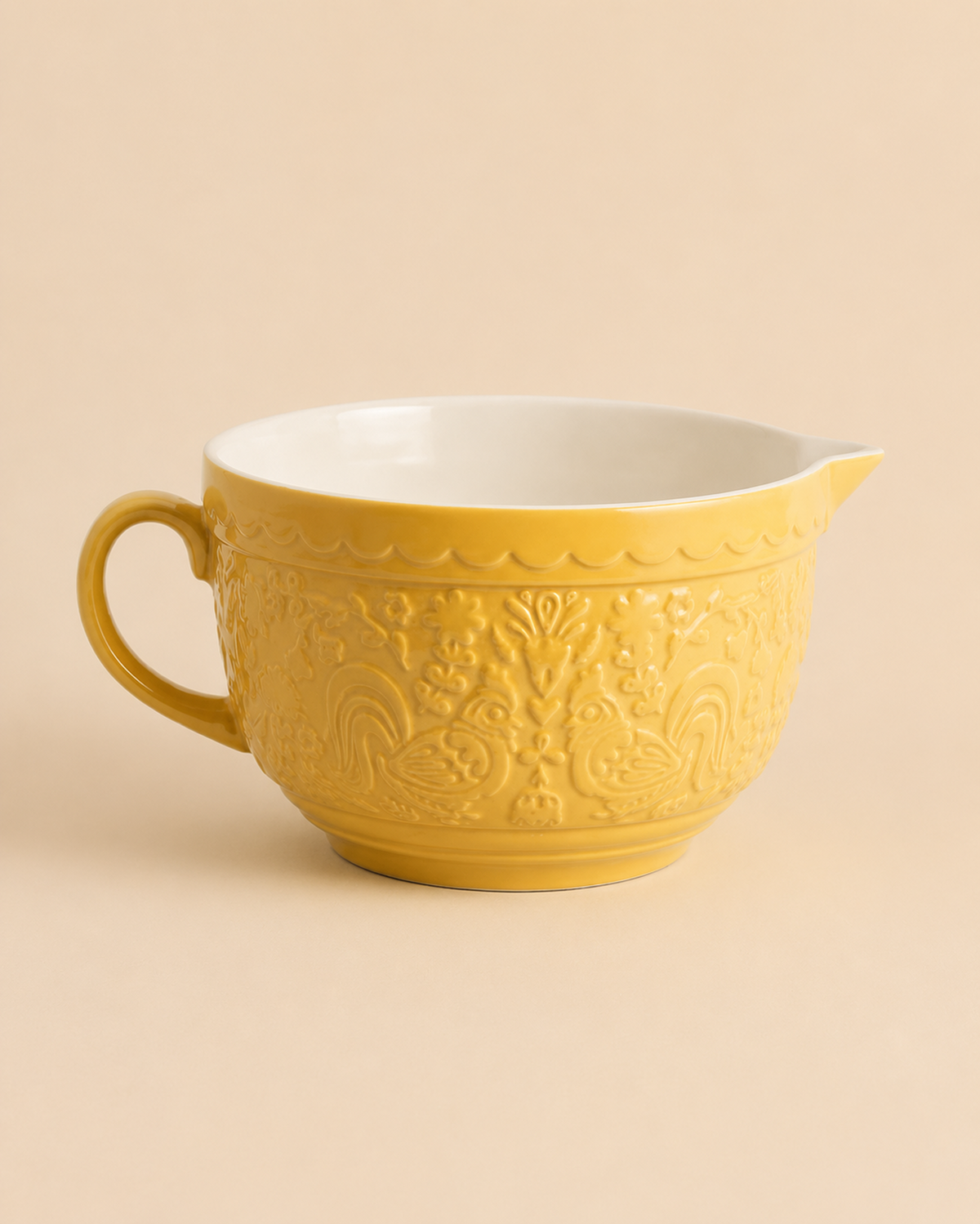 Mixing Bowl with Handle - Yellow