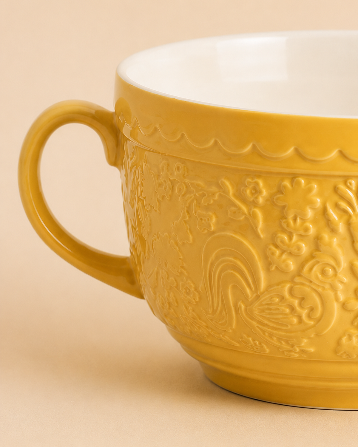 Mixing Bowl with Handle - Yellow
