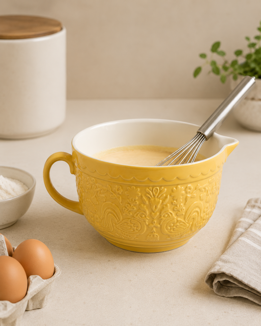 Mixing Bowl with Handle - Yellow