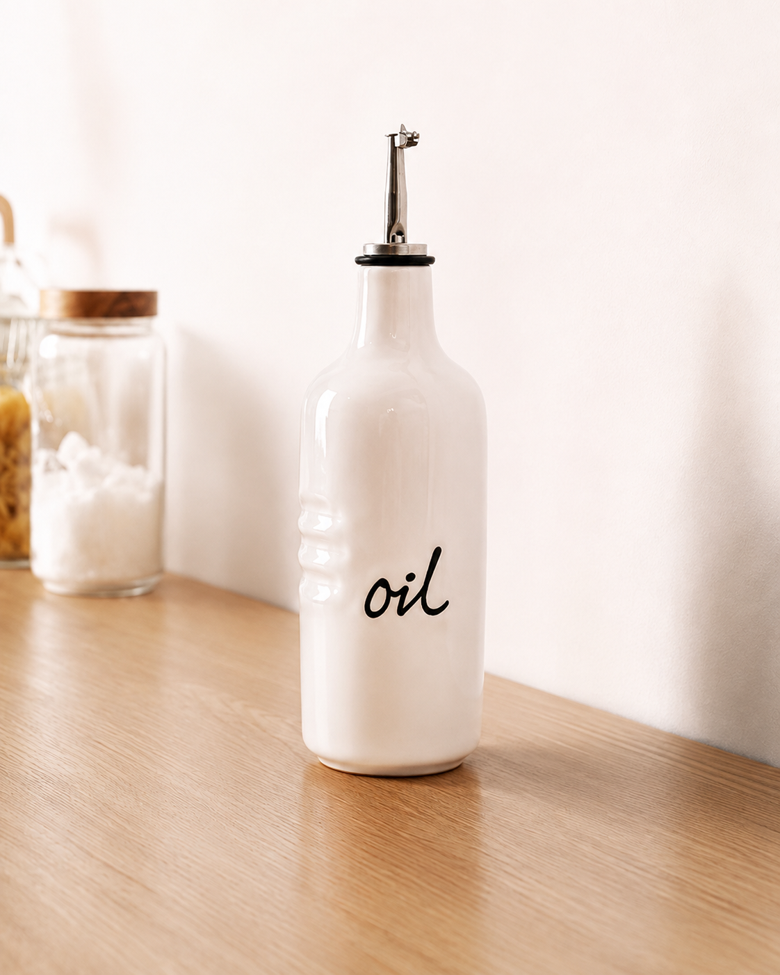Ceramic Oil Dispenser White
