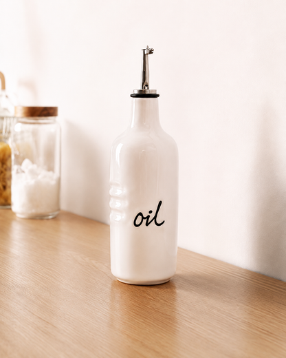 Ceramic Oil Dispenser White